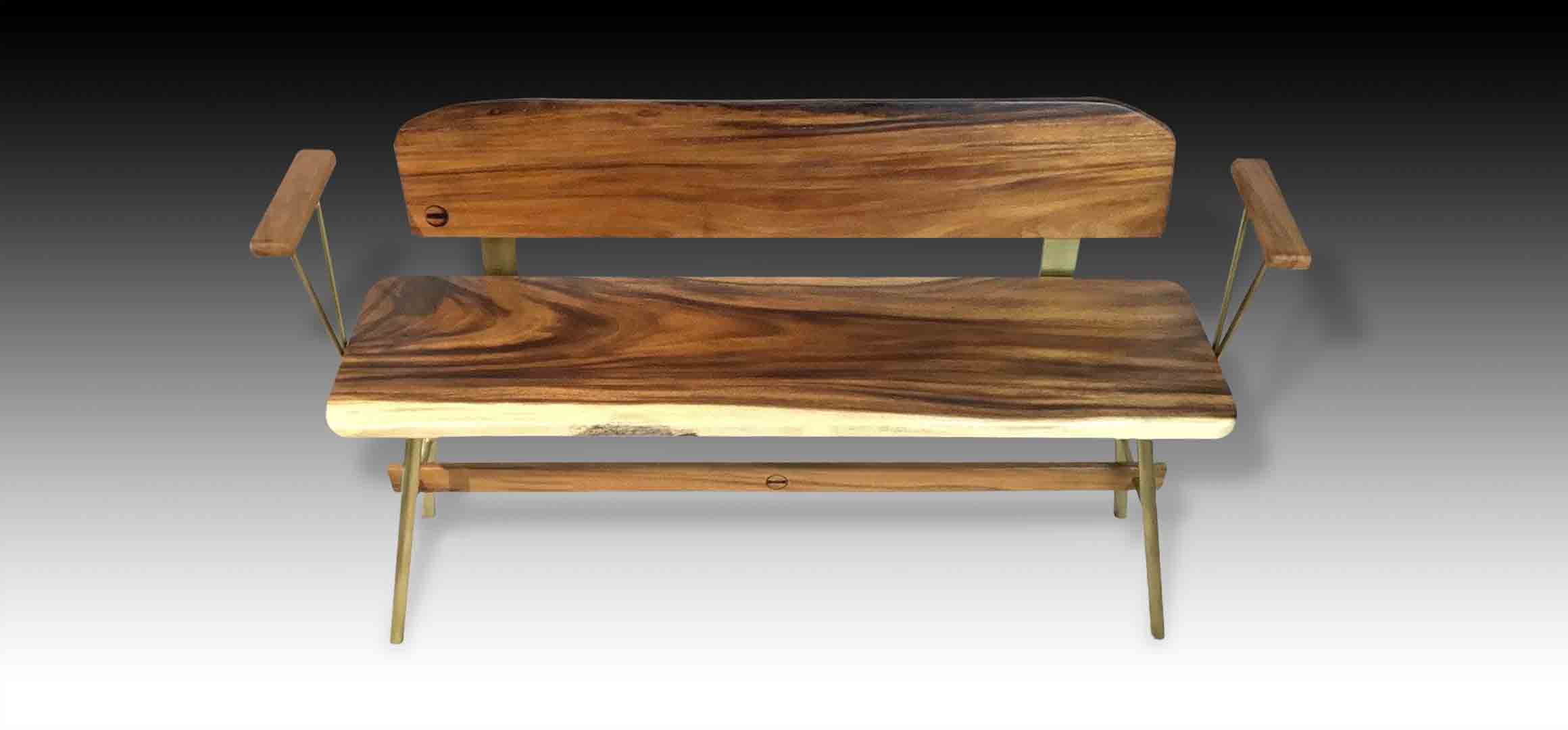 Vernon Gold Suar wood Bench