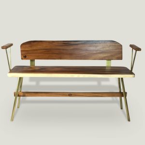 Vernon gold wooden bench