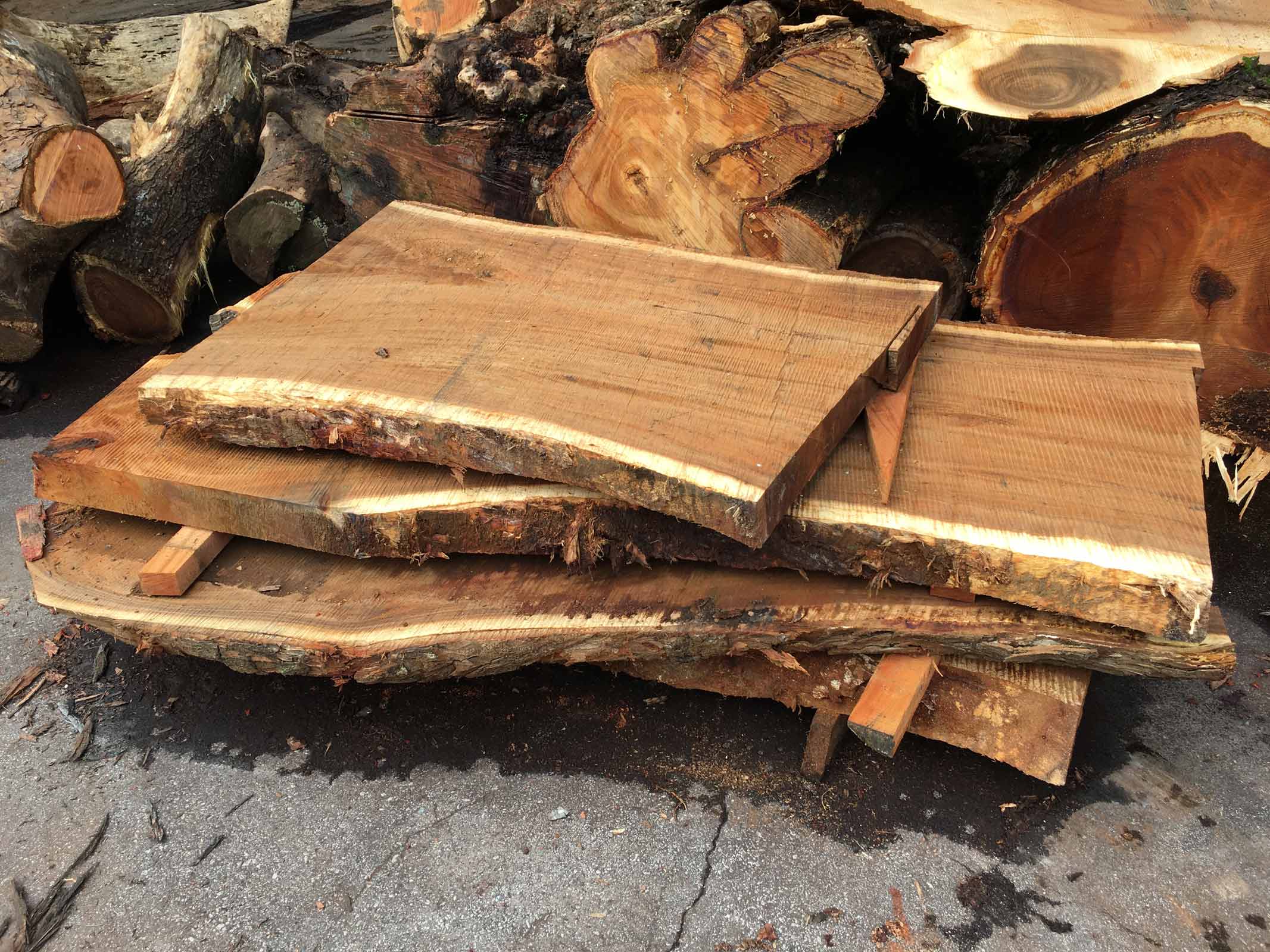 sustainable wood raw cut