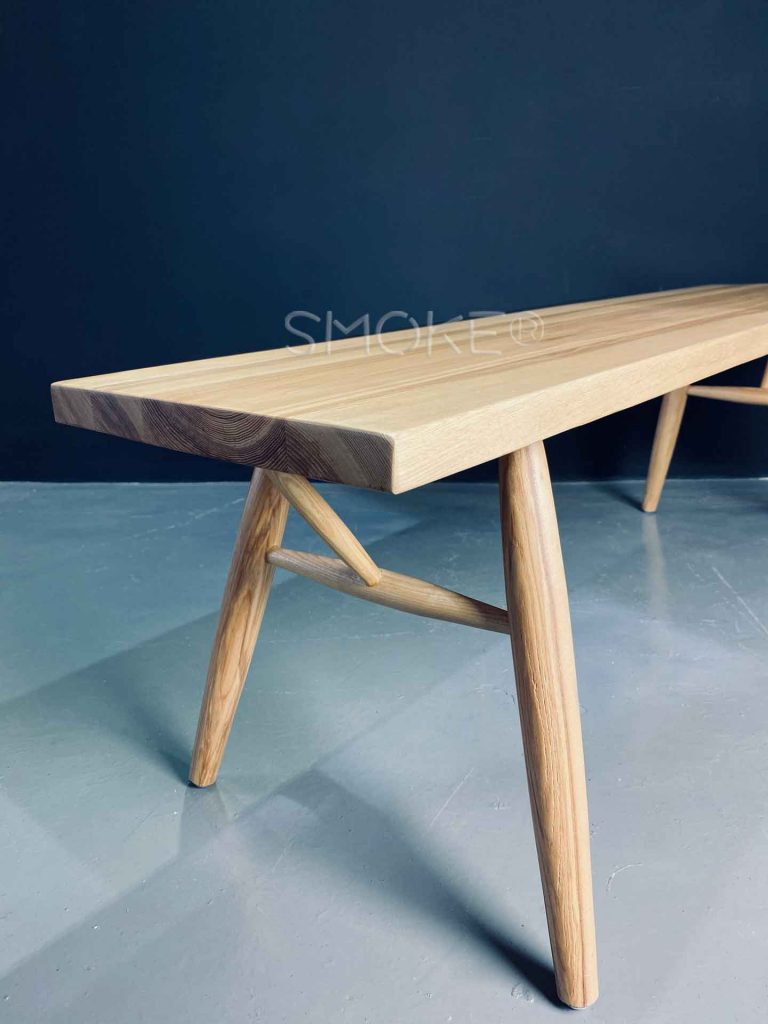 Solid Ash Wood Bench