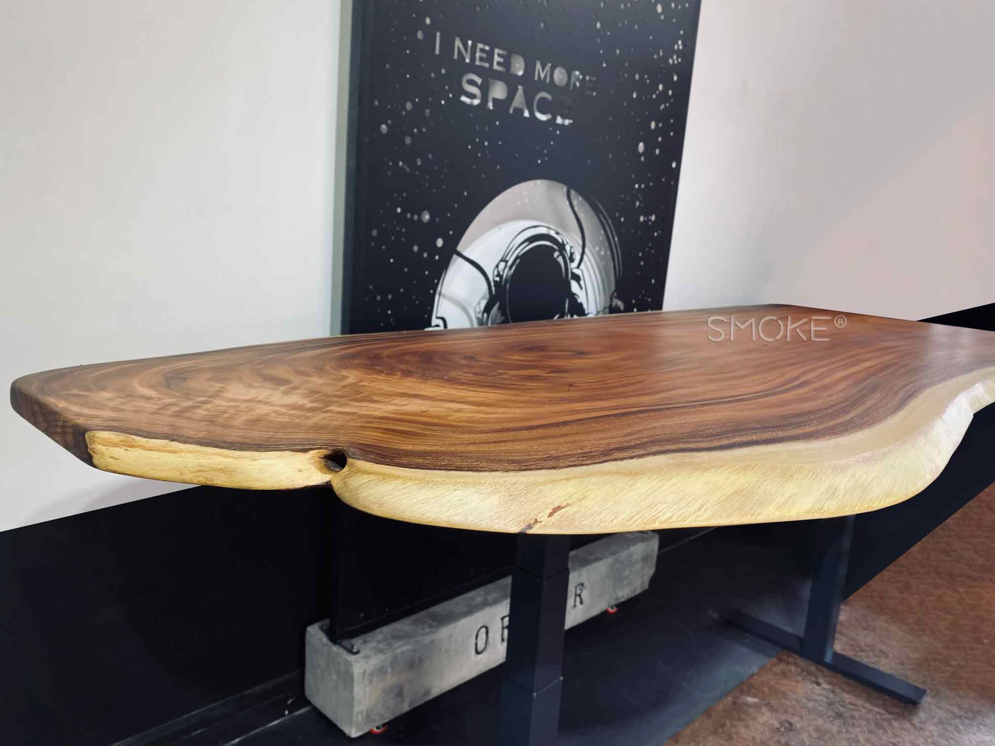 live edge solid wood work desk