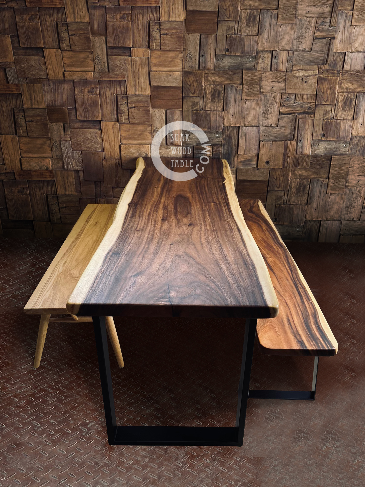 dining table by shou sugi ban