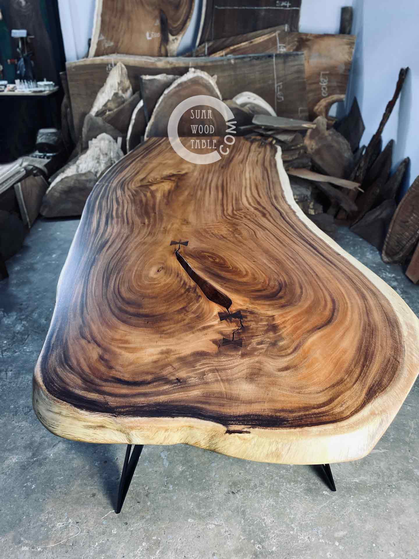 live edge solid wood table