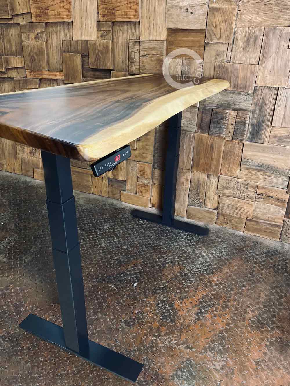 standing wooden table