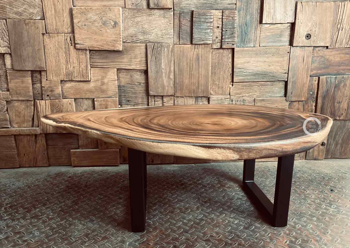 custom suar wood coffee table