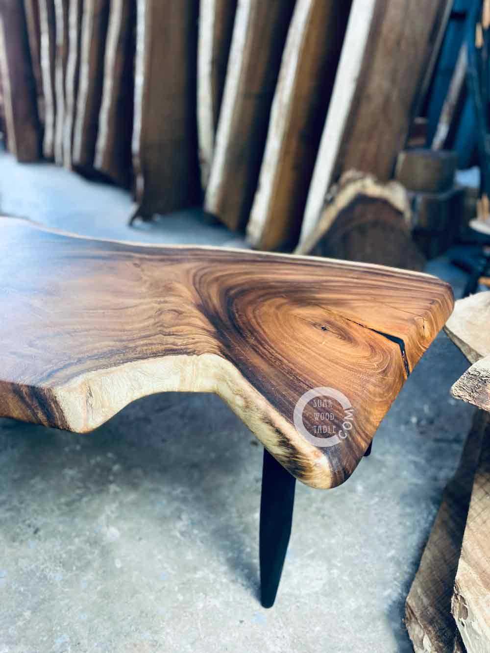 live edge coffee table