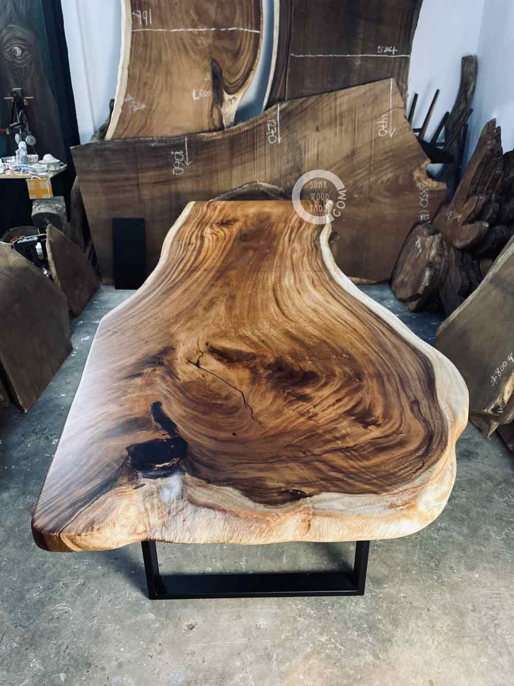 live edge suar wood table
