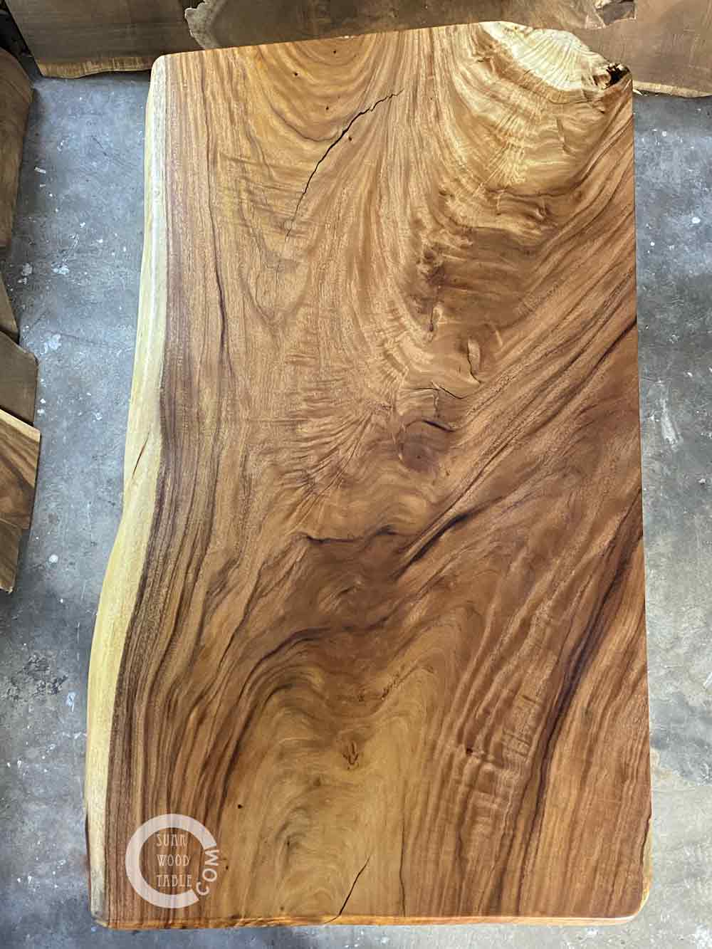 natural edge suar wood dining table