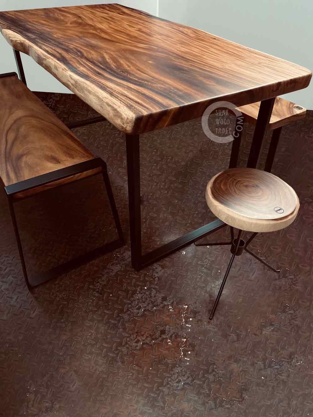 natural edge south american walnut table