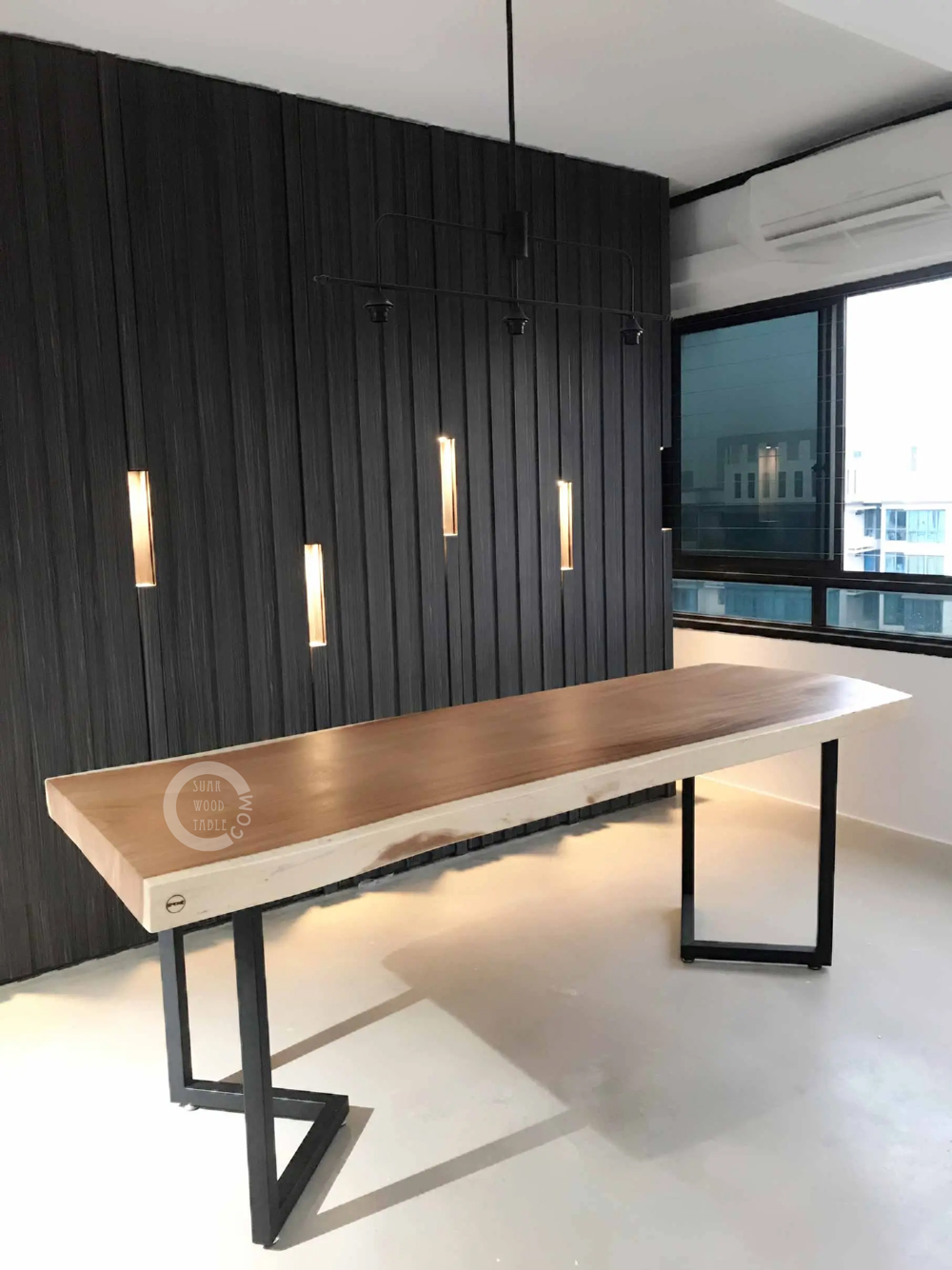 straight edge singapore reclaimed wood table