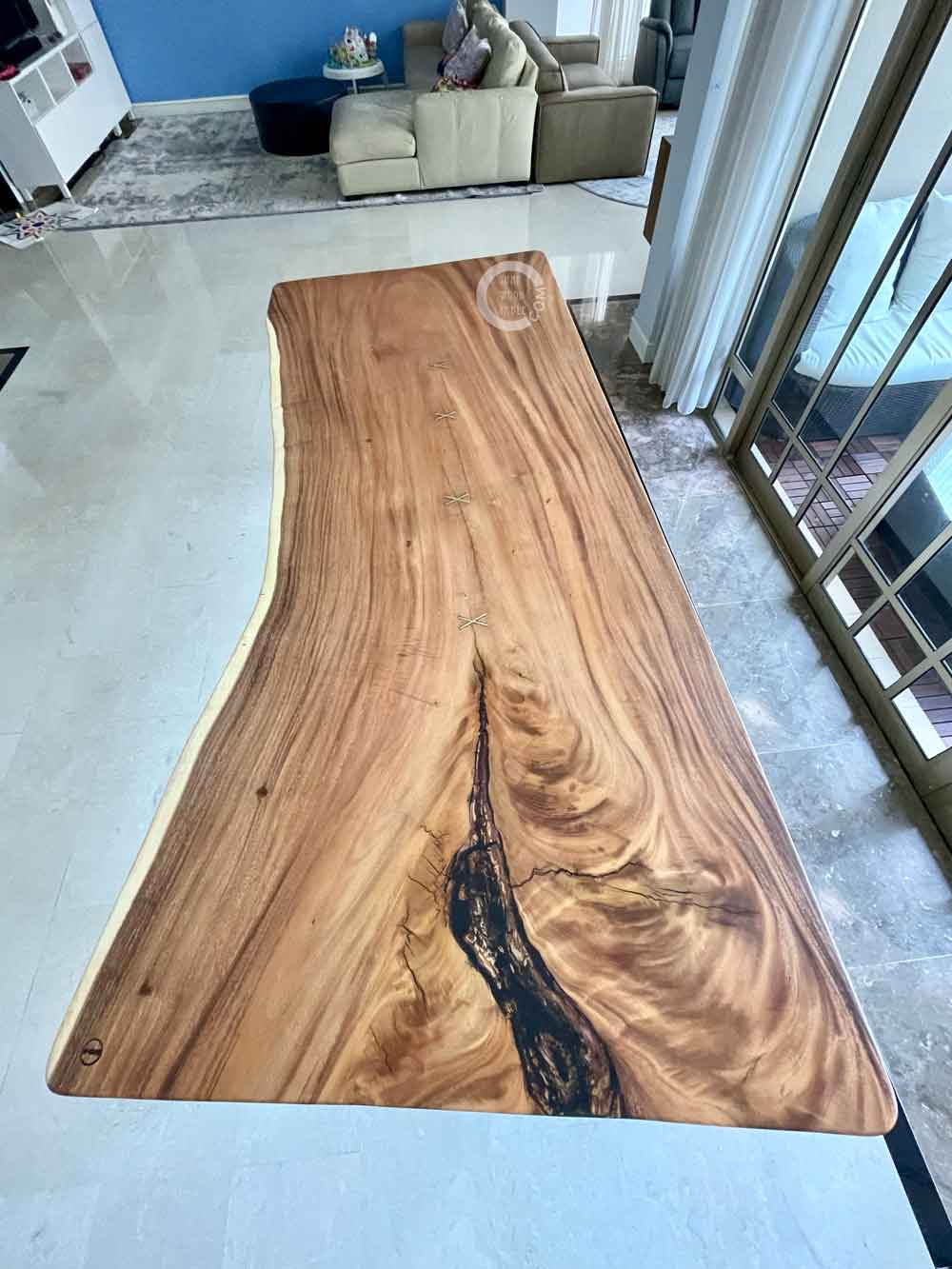 south american walnut wood table