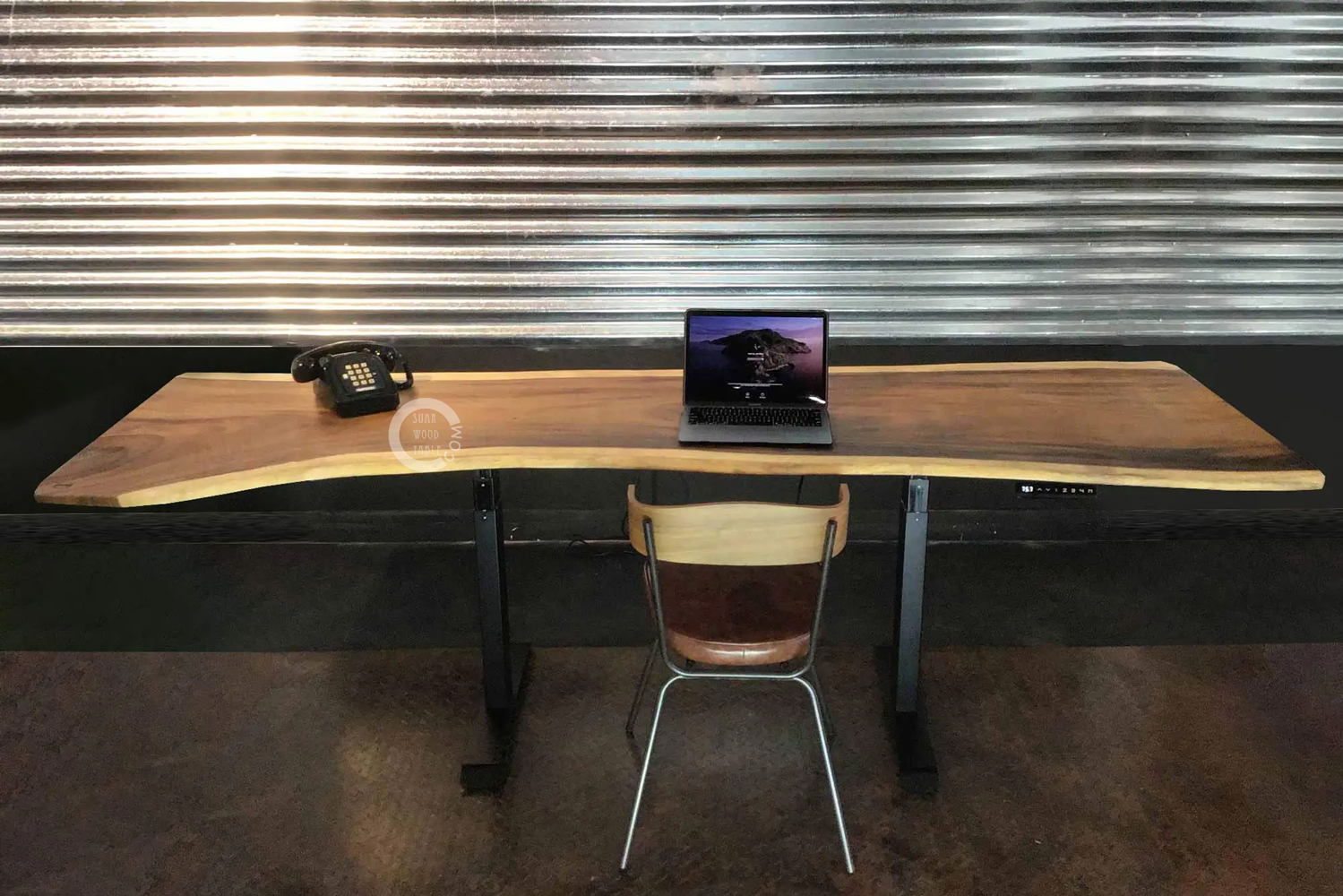 natural wood top desk