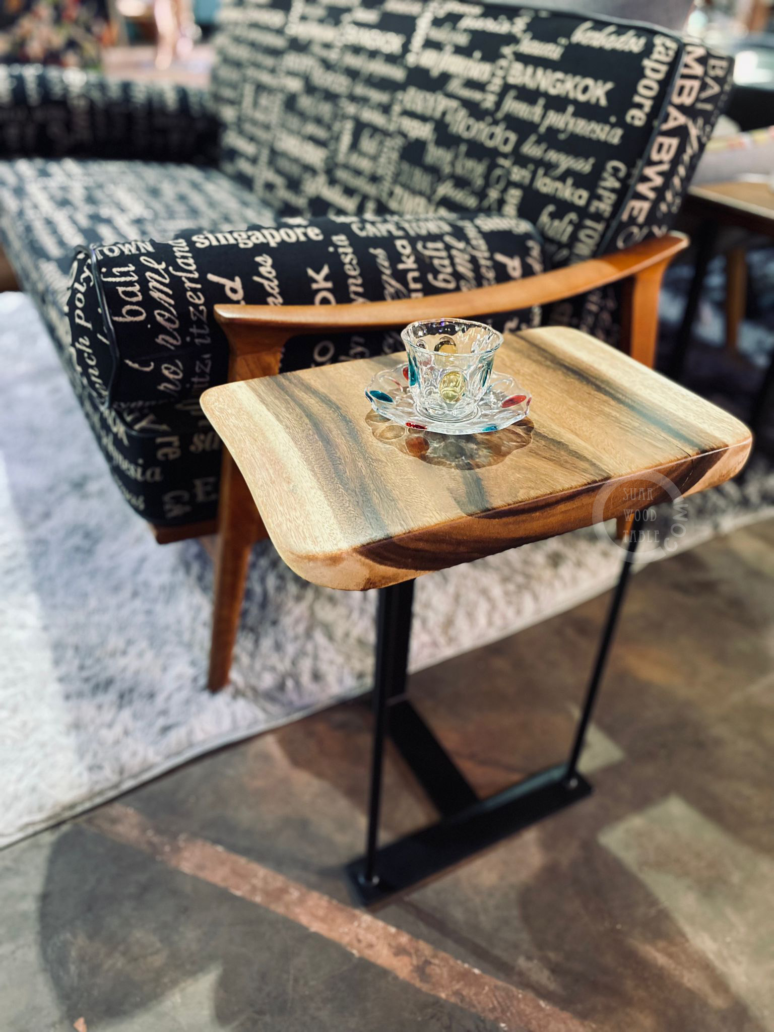 Custom Side Table with Sofa
